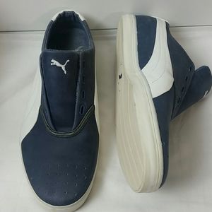Puma "Volvo Ocean Race" blue leather shoes  Sz 9.5